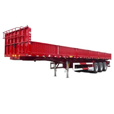 Tri-axles Double Side Dump Tipper Semi Trailer 600mm Wallboard Height 12R22.5 Tire