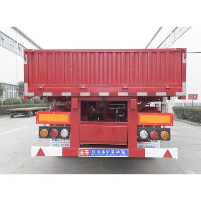 Tri-axles Double Side Dump Tipper Semi Trailer 600mm Wallboard Height 12R22.5 Tire