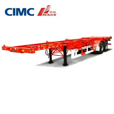 CIMC 2 Axle Skeletal Semi Trailer for 20ft Container 28T Landing Gear 13T Axle Included
