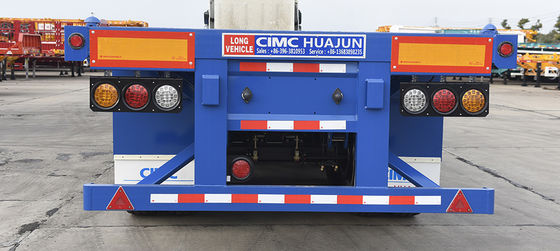 40Ton Max Payload Truck Trailer CIMC HUAJUN 3 Axle 40ft Flatbed Container Semi Trailer