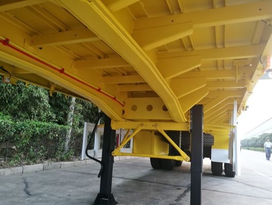40Ton Max Payload Truck Trailer CIMC HUAJUN 3 Axle 40ft Flatbed Container Semi Trailer