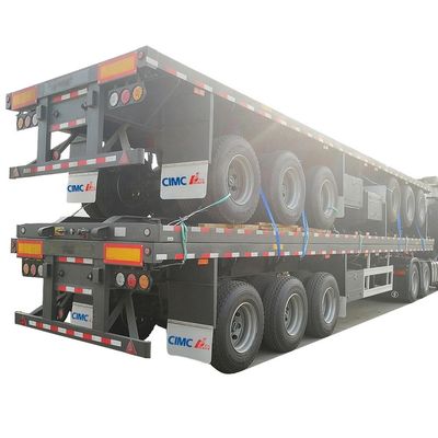 50 tons Truck Trailer 3 Axle 40ft CIMC HUAJUN Flatbed Semi Trailer
