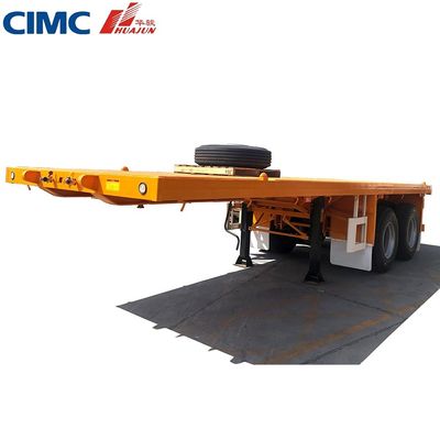 50 tons Truck Trailer 3 Axle 40ft CIMC HUAJUN Flatbed Semi Trailer