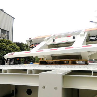 Truck Trailer CIMC HUAJUN 4 Axle 45ft Platform Container Semi Trailer 13950*2500*1450