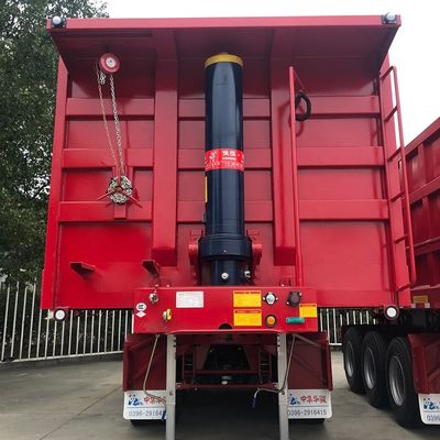 Truck Trailer 50 Ton Hydraulic Rear Tipping Dump Semi Trailer for Carbon Dust Transport