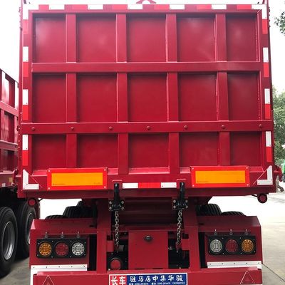 Truck Trailer 50 Ton Hydraulic Rear Tipping Dump Semi Trailer for Carbon Dust Transport