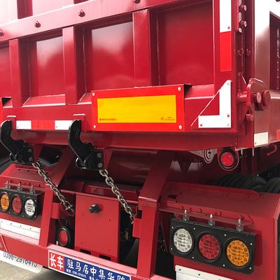 Truck Trailer 50 Ton Hydraulic Rear Tipping Dump Semi Trailer for Carbon Dust Transport