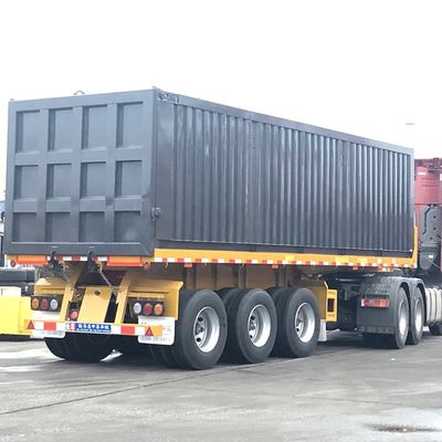 40000kg CIMC HUAJUN 3 Alxe Semi-Trailer Truck Trailer with Dump Body Steel FUWA 8500*2550*3400 CN HEN Hyva Ce