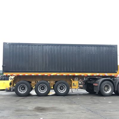 40000kg CIMC HUAJUN 3 Alxe Semi-Trailer Truck Trailer with Dump Body Steel FUWA 8500*2550*3400 CN HEN Hyva Ce
