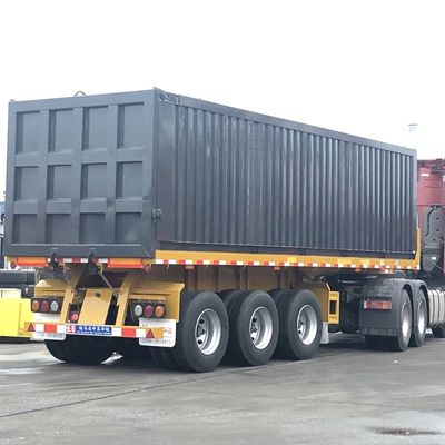 40000kg CIMC HUAJUN 3 Alxe Semi-Trailer Truck Trailer with Dump Body Steel FUWA 8500*2550*3400 CN HEN Hyva Ce