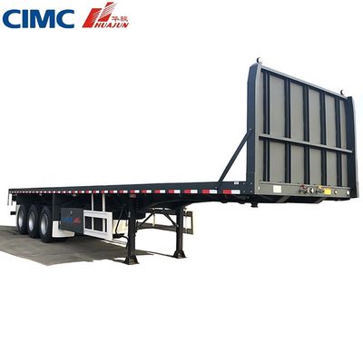 50 tons Truck Trailer 3 Axle 40ft CIMC HUAJUN Flatbed Semi Trailer