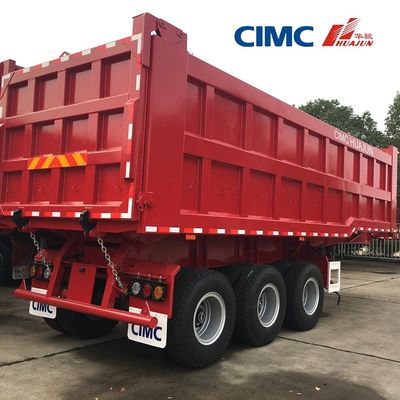 80T Rear Tipping Truck Trailer Semi Trailer with 3.5&quot; King Pin HJGMCK20103 from CIMC