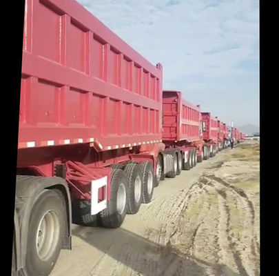 80T Rear Tipping Truck Trailer Semi Trailer with 3.5&quot; King Pin HJGMCK20103 from CIMC