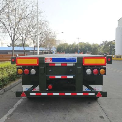 CIMC HUAJUN Semi-Trailer for Asian Market 3 axle 40FT flatbed container trailer built
