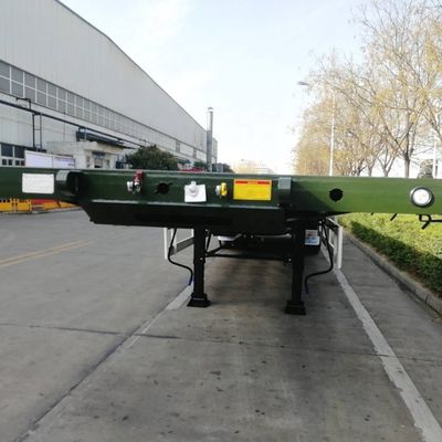 CIMC HUAJUN Semi-Trailer for Asian Market 3 axle 40FT flatbed container trailer built