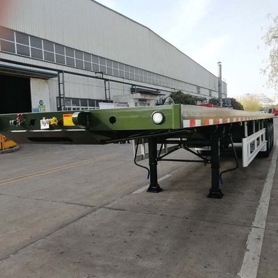 CIMC HUAJUN Semi-Trailer for Asian Market 3 axle 40FT flatbed container trailer built