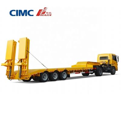 CIMC HUAJUN 60ton Lowboy Trailer with Mechanical Suspension and 17500*3000*1250mm Size