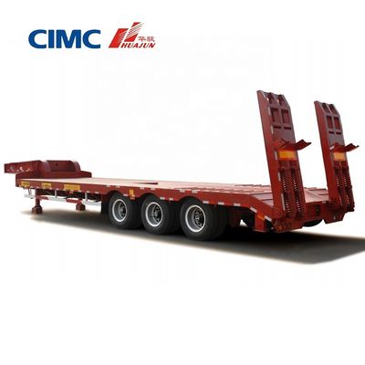 CIMC HUAJUN 60ton Lowboy Trailer with Mechanical Suspension and 17500*3000*1250mm Size