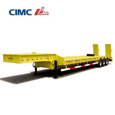 CIMC HUAJUN 60ton Lowboy Trailer with Mechanical Suspension and 17500*3000*1250mm Size