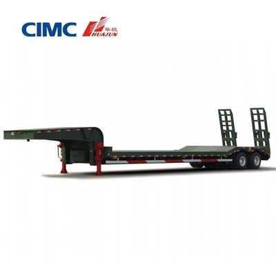 CIMC HUAJUN 60ton Lowboy Trailer with Mechanical Suspension and 17500*3000*1250mm Size