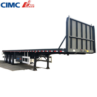 3 Axles 40 ft Flatbed Container Truck Semi Trailer with Competitive and Steel Material