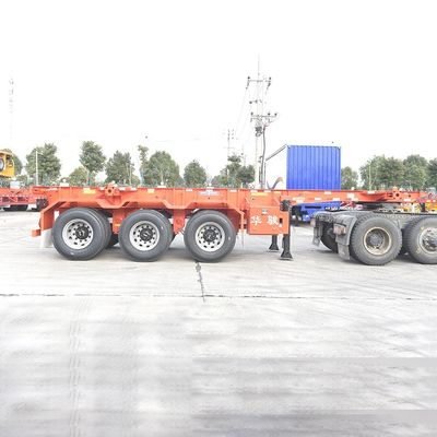 40T Max Payload Tri Axle Container Chassis Trailer with Mechanical Suspension System