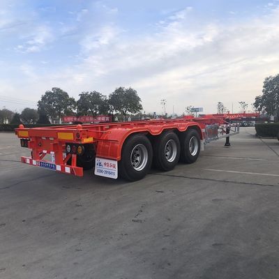 40T Max Payload Tri Axle Container Chassis Trailer with Mechanical Suspension System