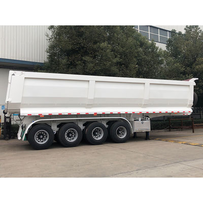 50T Max Payload CIMC HUAJUN 4 Axle U Body Rear Tipping Semi Trailer