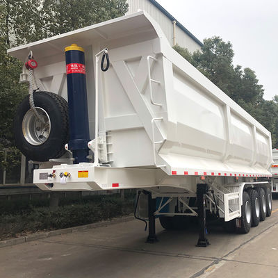50T Max Payload CIMC HUAJUN 4 Axle U Body Rear Tipping Semi Trailer