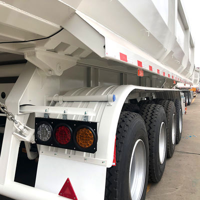 50T Max Payload CIMC HUAJUN 4 Axle U Body Rear Tipping Semi Trailer