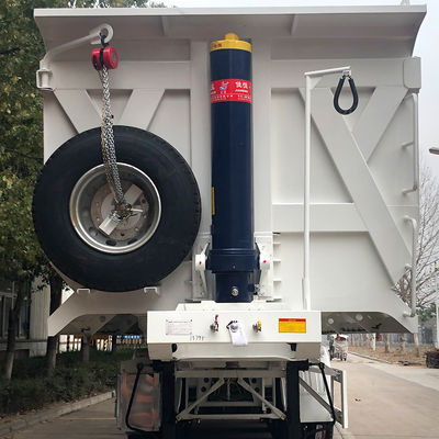 50T Max Payload CIMC HUAJUN 4 Axle U Body Rear Tipping Semi Trailer