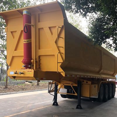 Hyva Hydraulic System 4 Axle FC Type Tipper Semi Trailer for Heavy Load Steel Hauling