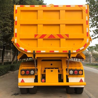 Hyva Hydraulic System 4 Axle FC Type Tipper Semi Trailer for Heavy Load Steel Hauling