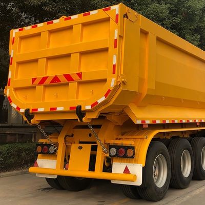 Hyva Hydraulic System 4 Axle FC Type Tipper Semi Trailer for Heavy Load Steel Hauling