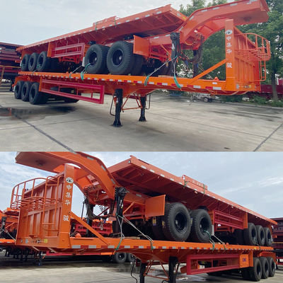 Steel Flatbed Trailer Train  Container Transportation in Mongolia