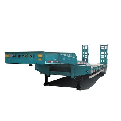 Truck Trailer CIMC HUAJUN Lowboy Lowbed Trailer for Unpaved Roads and Rough Terrain