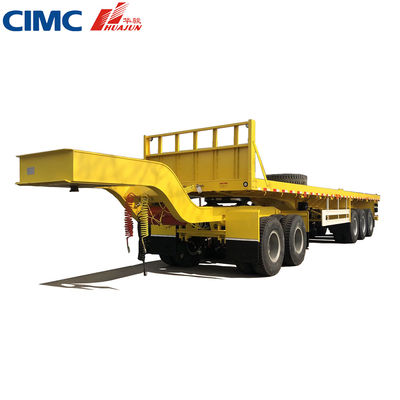 Steel Flatbed Trailer Train  Container Transportation in Mongolia