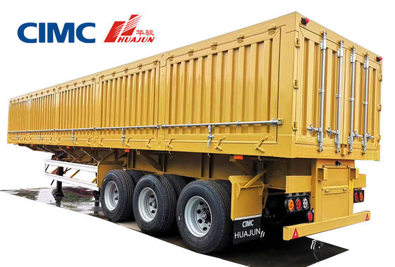 11.00r20 Tires and Standard 28Ton Landing Gear Side Tipper Semi-Trailer by CIMC HUAJUN