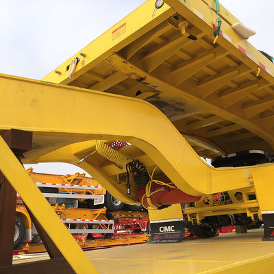 3 Axles Flatbed Semi Trailer Double Linked for Transporting 200 Tons 40ft Containers