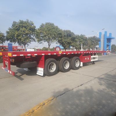 40 Ton Max Payload Tri-axle Flatbed Container Semi Trailer for Truck