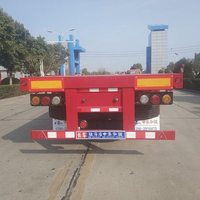 40 Ton Max Payload Tri-axle Flatbed Container Semi Trailer for Truck