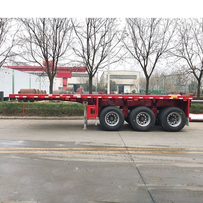 40 Ton Max Payload Tri-axle Flatbed Container Semi Trailer for Truck