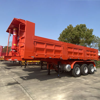 High Capacity 3 Axles Tractor Dumper Coal Transport Semi Trailer for 50-80 Tons Cargo