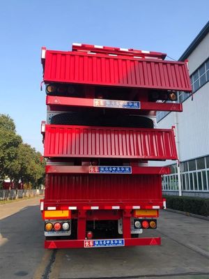 JOST 90 Kingpin and 13T FUWA Axle CIMC HUAJUN 3 Axle Fence Semi Trailer
