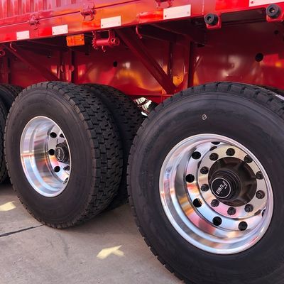 JOST 90 Kingpin and 13T FUWA Axle CIMC HUAJUN 3 Axle Fence Semi Trailer