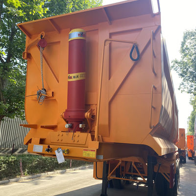 2022 Africa Model U-shaped Semi Trailer End Dump Truck with Stones and Sands Function