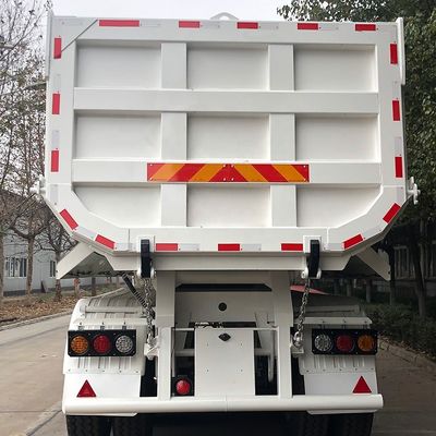 Main Beam 500mm Height Q345B CIMC Tipper Galvanised Crane Dump Semi Trailer Truck