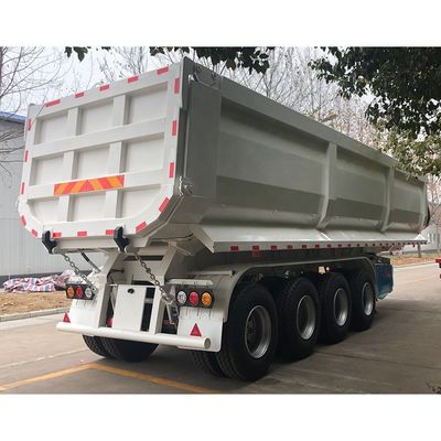 Main Beam 500mm Height Q345B CIMC Tipper Galvanised Crane Dump Semi Trailer Truck