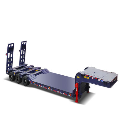 50/60/80/100 Tons Low Bed Trailer for Heavy Duty Excavator Transportation Solutions