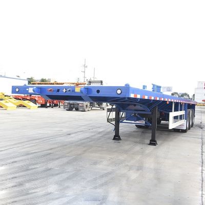 40 ft Container Shipping Flatbed Semi Trailer With JOST Landing Gear And 40Ton Max Payload